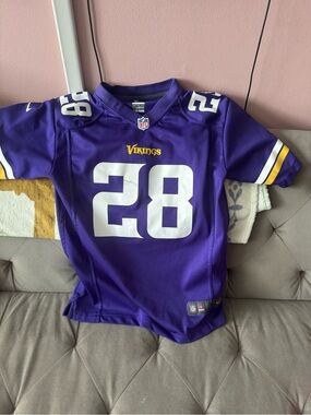 NFL Youth Purple Vikings #28 Football Jersey